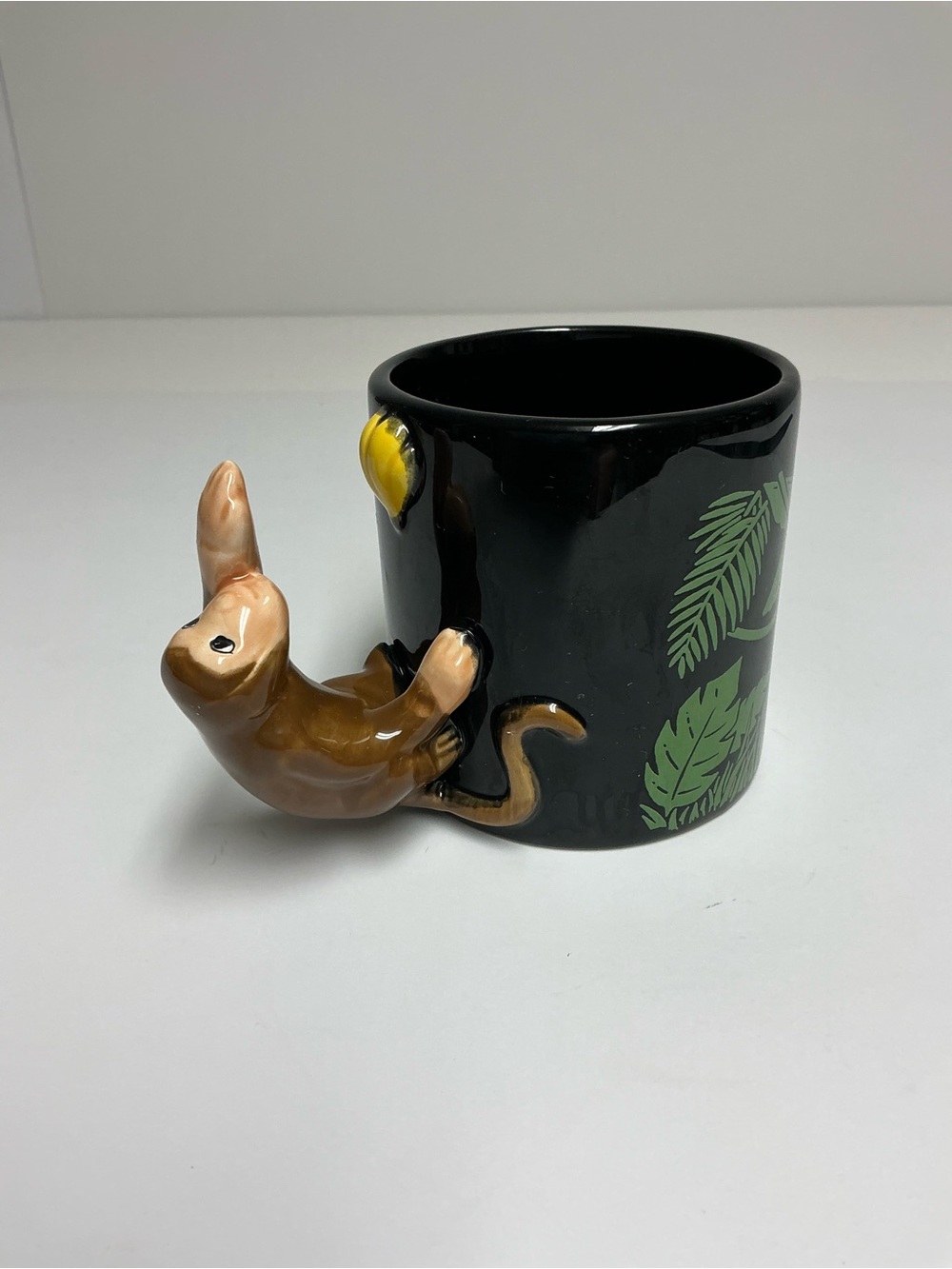 Bergschrund Seattle 1989 Vintage Monkey Handle Ceramic Mug Hand Painted